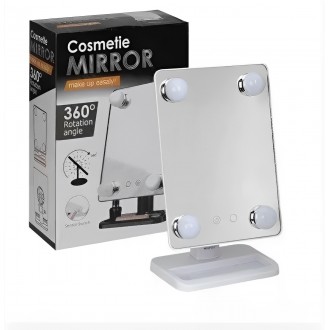 Описание Компактное зеркало с подсветкой для макияжа MCH Cosmetie Mirror 360 Rot. . фото 3