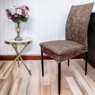 Велюровые чехлы для стульев cо спинкой, с принтом Питон Турция
 Цена указана за . . фото 5