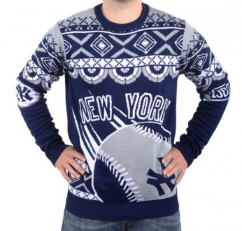Стильный свитер Klew MLB New York Yankees, размер-XL, длина-73см, под мышками-60. . фото 2