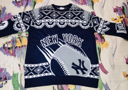 Стильный свитер Klew MLB New York Yankees, размер-XL, длина-73см, под мышками-60. . фото 4
