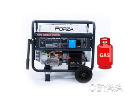 Газ/бензиновый генератор Forza FPG8800E с номинальной мощностью 6.0 кВт и максим. . фото 1
