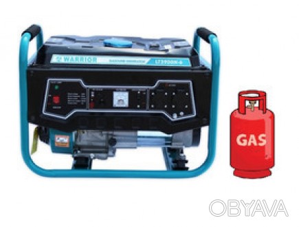 ГАЗ/бензиновый генератор WARRIOR LT3900N-6 2.8/3.0 кВт – это надежный источник э. . фото 1