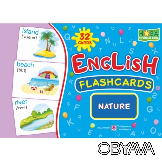 English : flashcards. Nature Природа. Набір карток англійською мовою.Комплект ка. . фото 1