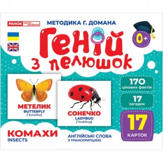Геній з пелюшок Комахи Демонстраційний матеріал Ранок. Харьков. фото 1 Геній з пелюшок Комахи Демонстраційний матеріал Ранок. Харьков. фото 1