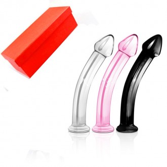 LoveToy Glass Romance стеклянный фаллоимитатор для вагинальной и анальной стимул. . фото 4