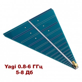 Антенна Yagi широкополосная 0,8-6 ГГц 5-8 Дб WavLink U6-SMA для RF радиосканеров. . фото 2