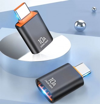 OTG переходник питания до 10 Ампер USB 3.0 - Type C, Protech AC053 – позволит пр. . фото 3