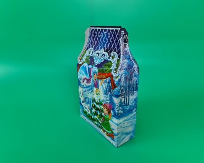 Святкове паковання для новорічних подарунків (700 гм) Діти та сніговик No238с (1. . фото 4