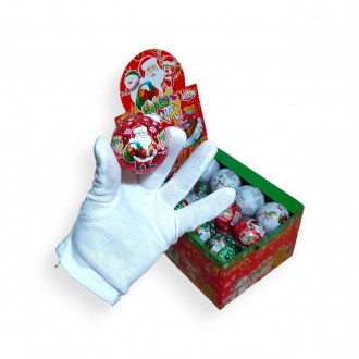 Шоколадный шарик со сюрпризом ANL Happy Santa (Турция) 24 шт.
. . фото 6