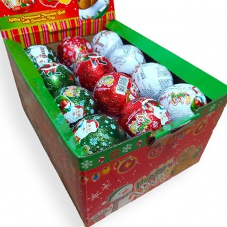 Шоколадный шарик со сюрпризом ANL Happy Santa (Турция) 24 шт.
. . фото 9