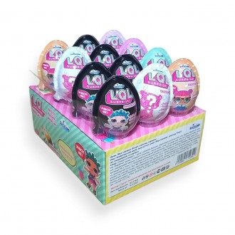 Яйце пластикове з шоколадом Kinder LOL Surprise 12 шт. . фото 2