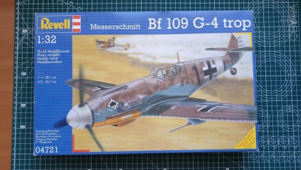 Збірна модель 1/32 літак Messerschmitt Bf109G4Trop німецький одномоторний винищу. . фото 2
