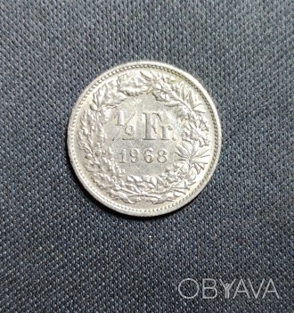 Страна:	Швейцария
Номинал: ½ франка
Год:	1968
Период: Швейцарская конф. . фото 1