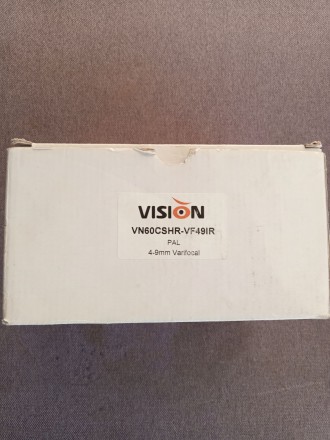 Відеокамера відеонагляду вулична Vision VN60CSHR-VF49IR Pal 4-9 mm Verifocal
Де. . фото 2
