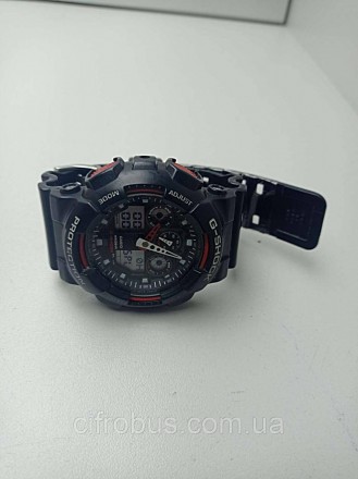 Цей кварцовий годинник із популярної лінійки G-Shock має чорний протиударний кор. . фото 5