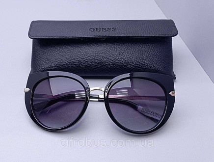 Жіночі окуляри GUESS GU7513 01B 55 із золотистими завушниками форма котяче око
В. . фото 3