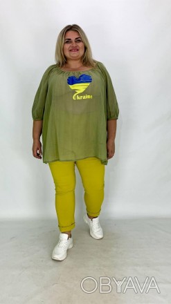 Туника Соломия для женщин больших размеров - удобная и стильная одежда, которая . . фото 1