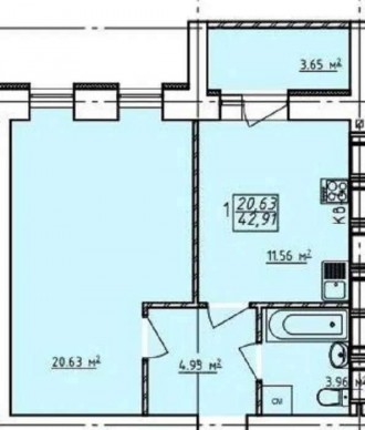 Номер оголошення на сайті компанії: SF-2-803-747-OB.
Продається затишна 1-кімнат. . фото 12