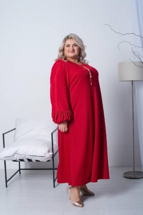 Нарядное свободное платье Александрина силуэт трапеция большого размера Супер Ба. . фото 6