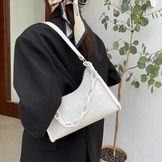  
Женская сумочка багет кросс-боди через плечо
Сумка в стиле рептилии имеет одно. . фото 7