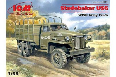 Збірна модель американського вантажного автомобіля Studebaker US6, ICM 35511. У . . фото 2
