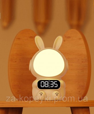 Милый светильник ночник будильник с таймером Кролик Rabbit clock идеальный подар. . фото 6