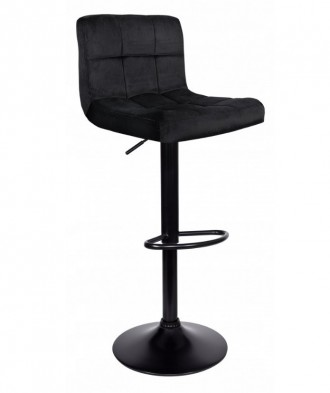 Барный стул Hoker со спинкой Bonro B-0106 велюровый черный с черным основанием
Э. . фото 2