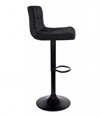 Барный стул Hoker со спинкой Bonro B-0106 велюровый черный с черным основанием
Э. . фото 5