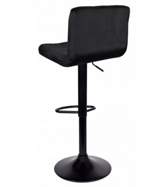 Барный стул Hoker со спинкой Bonro B-0106 велюровый черный с черным основанием
Э. . фото 3