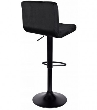 Барный стул Hoker со спинкой Bonro B-0106 велюровый черный с черным основанием
Э. . фото 4