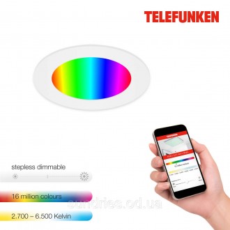 Светодиодный светильник с WiFi TELEFUNKEN Smart LED , Ø 12 см, 6 Вт, белый". Одесса. фото 1 Светодиодный светильник с WiFi TELEFUNKEN Smart LED , Ø 12 см, 6 Вт, белый". Одесса. фото 1
