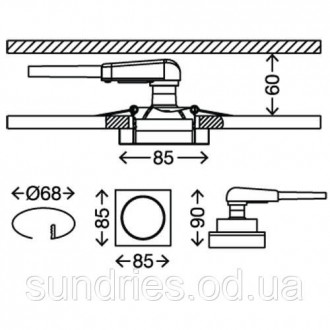 Светильник встраиваемый для ванной ATTACH 1xGU10/3W/230V Briloner, Briloner 7200. . фото 3