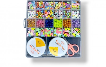 Набор для творчества, набор бусин с леской и ножницами Colorful Friendship
- Бус. . фото 4