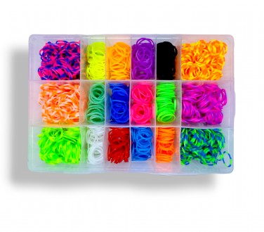Набор резиночек для плетения браслетов 1200 шт. будет отличным подарком ребенку . . фото 7