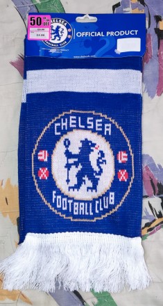 Футбольный, коллекционный шарф FC Chelsea, официальный продукт, двусторонний, но. . фото 4