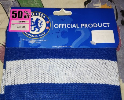 Футбольный, коллекционный шарф FC Chelsea, официальный продукт, двусторонний, но. . фото 5