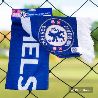 Футбольный, коллекционный шарф FC Chelsea, официальный продукт, двусторонний, но. . фото 2