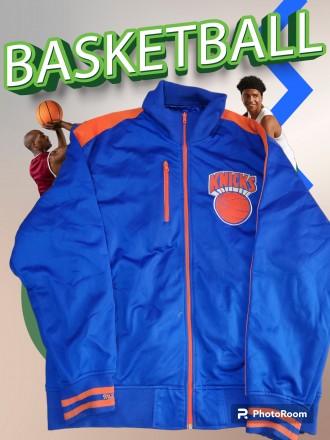 Баскетбольная куртка-кофта Mitchell&Ness NBA New York Knicks, размер-XL, длина-7. . фото 2