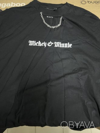 
Кофта Унисекс Asos Punk Mickey unisex long sleeve t-shirt with Disney print and. . фото 1