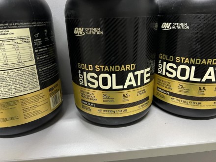 
Протеин Optimum Nutrition 100% Chocolate Isolate Gold Standart, 930 грамм со вк. . фото 3