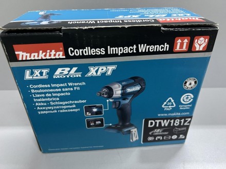 
Makita DTW181Z Аккумуляторный ударный гайковерт НОВЫЙ!!!
Предназначен для закру. . фото 5