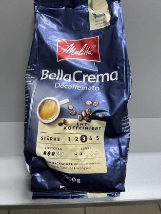 
Melitta Bella Crema Decaffeinato Кофе в зернах, 1 кг
Хотите обойтись без кофеин. . фото 4