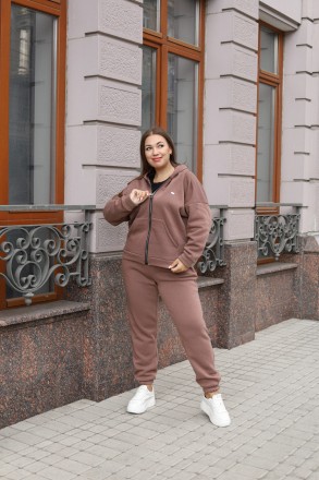 Жіночий спортивний костюм на флісі супербатал 58-62 Мокко idiali (3392157). Одесса. фото 1 Жіночий спортивний костюм на флісі супербатал 58-62 Мокко idiali (3392157). Одесса. фото 1
