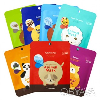 
Маска тканевая "Animal Mask Series Monkey" от южнокорейского бренда-производите. . фото 1
