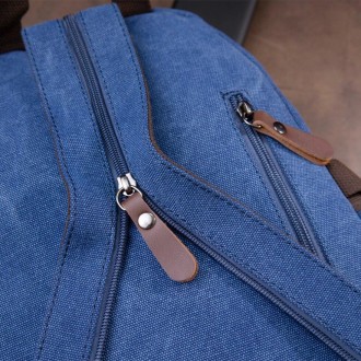 Стильний синій компактний рюкзак унісекс - жіночий, чоловічий. Відмінний варіант. . фото 3