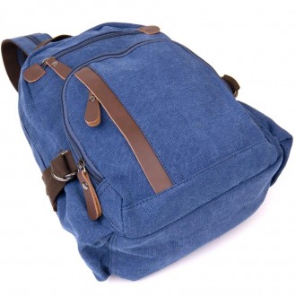 Стильний синій компактний рюкзак унісекс - жіночий, чоловічий. Відмінний варіант. . фото 9