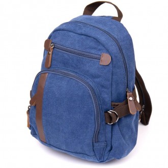 Стильний синій компактний рюкзак унісекс - жіночий, чоловічий. Відмінний варіант. . фото 2