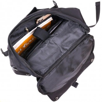 Чоловічий місткий рюкзак тканинний чорний універсальний, підійде для повсякденно. . фото 5