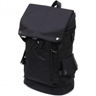 Чоловічий місткий рюкзак тканинний чорний універсальний, підійде для повсякденно. . фото 7