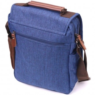Жіноча сумка месенджер синя, сумка на плече, через плече, кросбоді вертикальна т. . фото 10